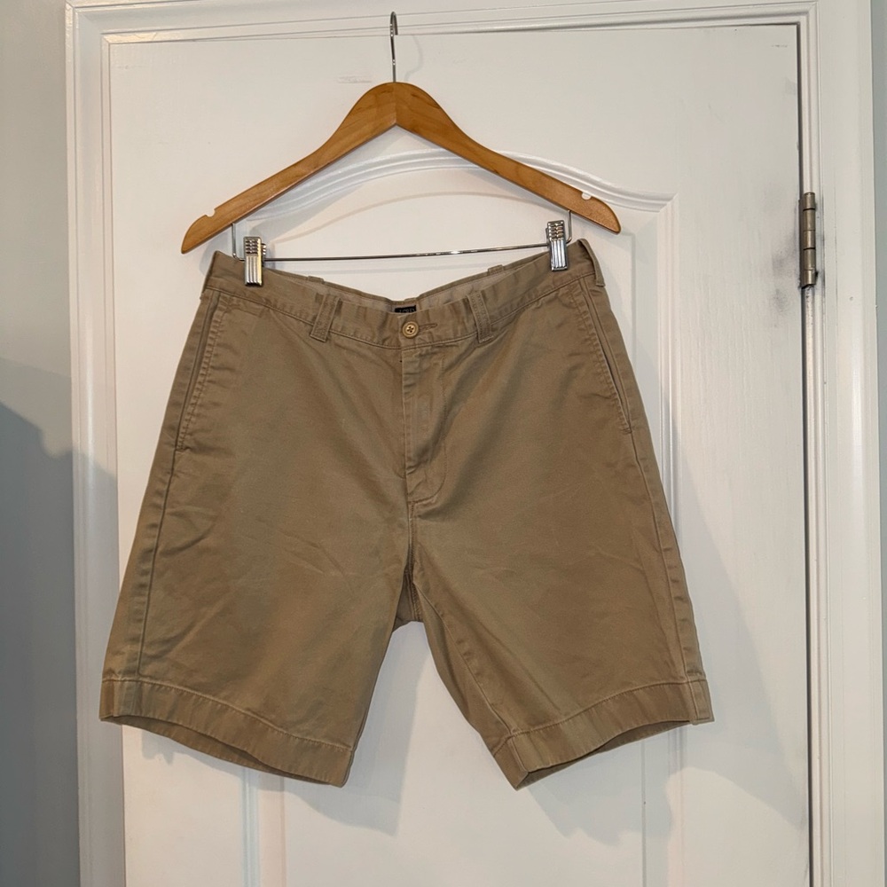 J. Crew Tan Flat Front Chino Shorts Versatile Style